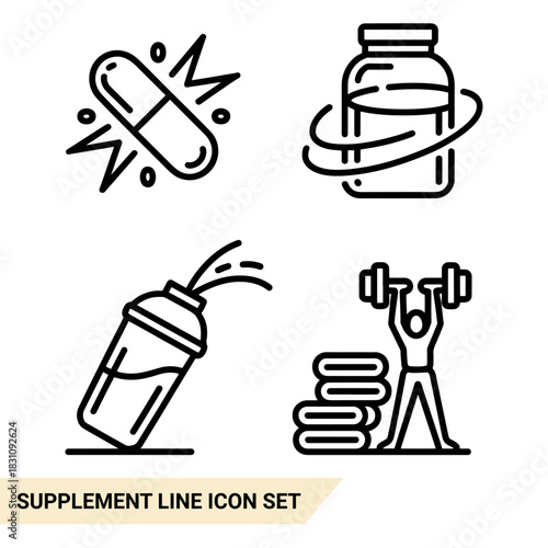 Qulityful Supplement line icon