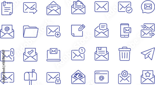 Huge multipurpose outline vector icon set featuring artificial intelligence, business, communication, transport, education, science, people, maps, fitness, shopping, and technology concepts.