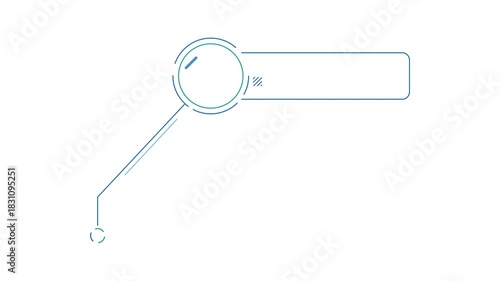 Animated element of infographics - callout box with circle and side line below