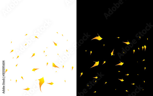 Fire and sparks background. Illustration of glowing yellow and orange flames with embers floating