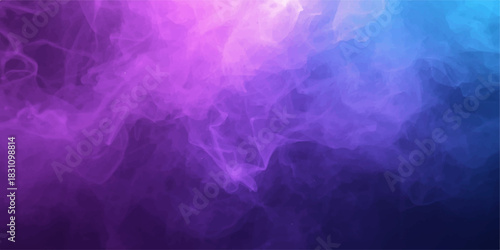 Abstract purple and blue background with smoke, light, and dark clouds creating a grunge pattern with a color explosion effect