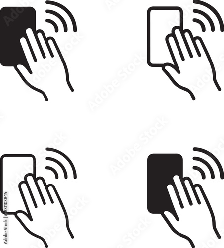 Isolated Gesture Control Device Icon, gesture control symbol, hand movement sensor icon, black minimal gesture design, smart control device for buyers, clean vector for modern tech use