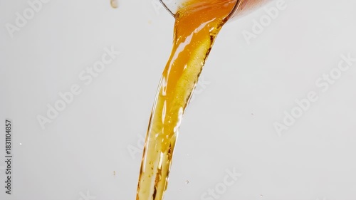 Pouring Refreshing Orange Juice - A Vibrant and Healthy Drink.