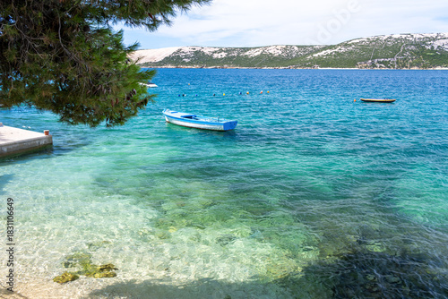 Fototapeta Naklejka Na Ścianę i Meble -  beach in Stara Novalja in Pag island in Croatia
