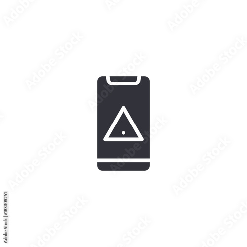 Free Download Phone with alert sign. Mobile warning icon showing risk caution for system security, app danger, or data breach threat. - GFXLoad