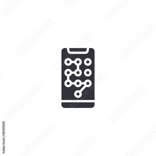 Tablet keypad security. Mobile keypad shown on device for password entry, two-factor authentication, and secure app access control.