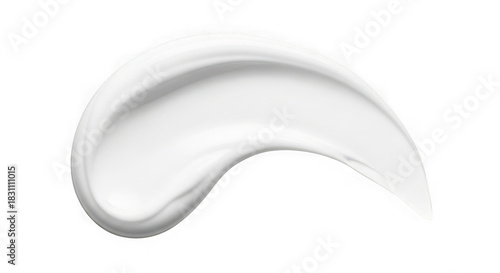 White cream cosmetic lotion swatch wave texture isolated element