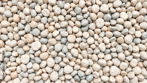 Smooth pebbles in natural colors