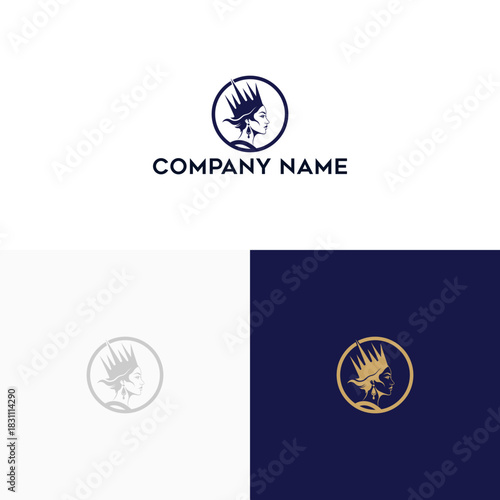 Elegant Queen Logo Design with a Crown A Symbol of Luxury and Sophistication
