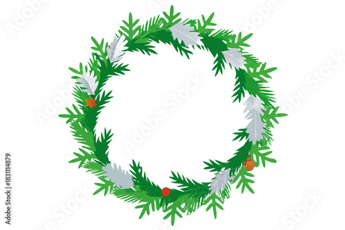 Festive christmas wreath