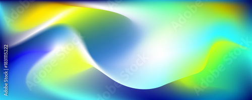 Green yellow brown gradient mesh abstract background decorated with green brown blended lines nice for wallpaper or banner