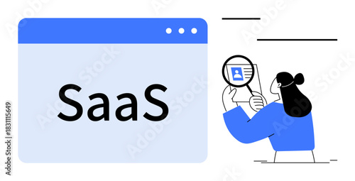 SaaS concept. SaaS technologies highlight web-based software solutions for user interaction and cloud services. SaaS supports businesses with scalability and efficiency. For tech startups, cloud