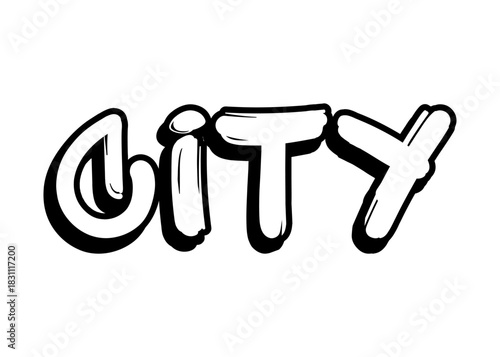 City graffiti word vector font
Vector font word on a white background