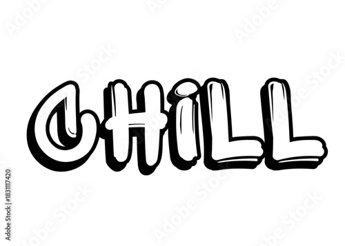 Chill graffiti word vector font
Vector font word on a white background