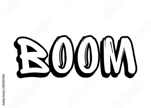 Boom graffiti word vector font
Vector font word on a white background