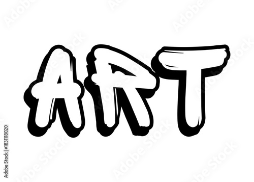 Art graffiti word vector font
Vector font word on a white background