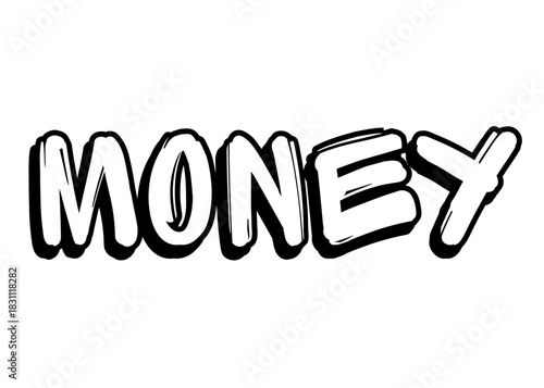 Money graffiti word vector font
Vector font word on a white background