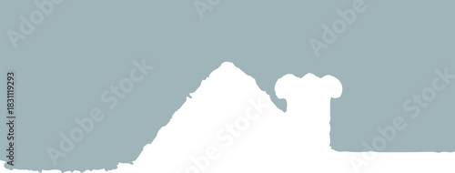 A soft snowy border with an uneven dripping edge creates a winter-themed frame perfect for festive designs and Christmas illustrations.