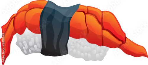 shrimp tempura  food vector illustration drawing art japanese chopsticks