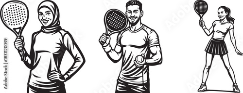 Monochrome illustrations of skateboarders in various poses, riding and resting.