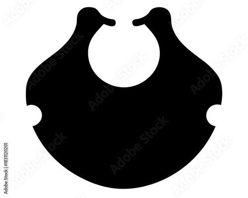 baby bib silhouette vector,baby bib icon