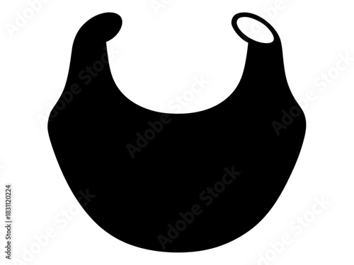 baby bib silhouette vector,baby bib icon