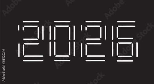 Digital LED countdown numbers in a segmented display on a dark background, showcasing a futuristic numeric design.