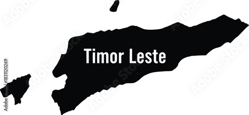 Timor leste map on transparent background. black map of timor leste. vector illustration