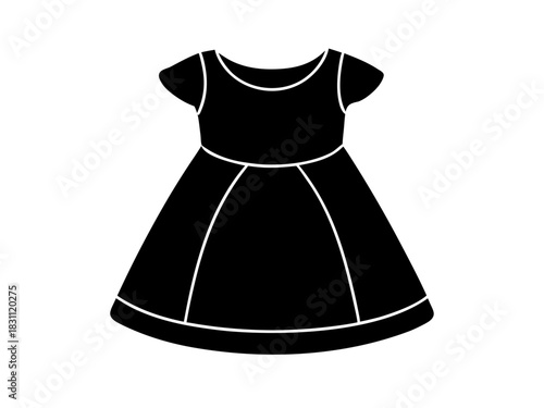 baby dress  simple silhouette vector,baby dress   icon