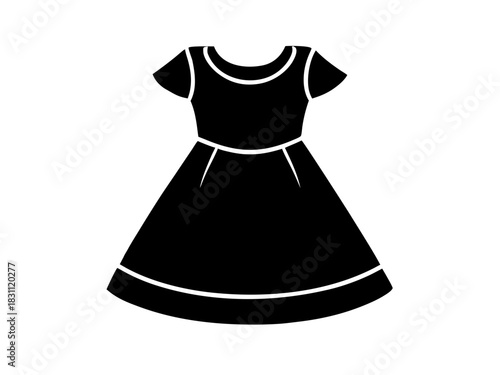 baby dress  simple silhouette vector,baby dress   icon