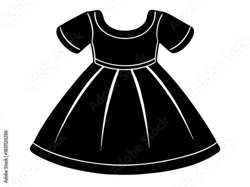 baby dress  simple silhouette vector,baby dress   icon