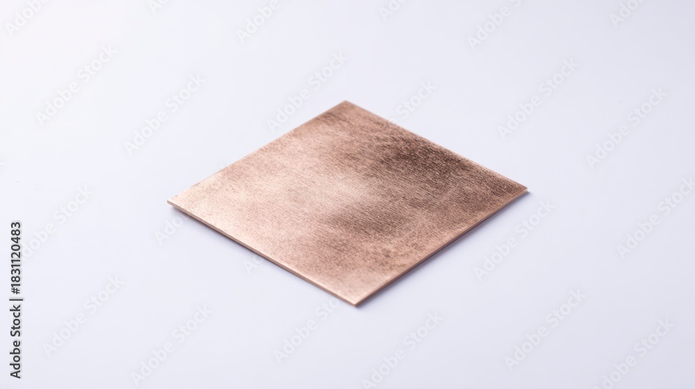 Fototapeta premium Copper Sheet: A pristine copper sheet, expertly crafted and reflecting the clean lines and purity of metal, it is ready for creative projects.