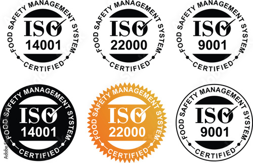Quality Compliance Seal Pack – Professional ISO Standard Certification Badges Vector Set