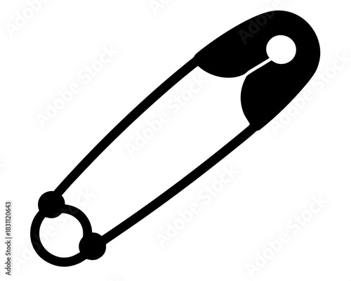 safety pin black silhouette vector ,safety pin icon