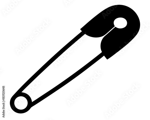 safety pin black silhouette vector ,safety pin icon