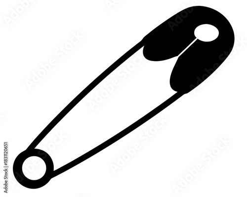 safety pin black silhouette vector ,safety pin icon