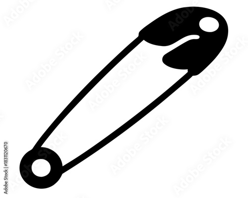 safety pin black silhouette vector ,safety pin icon