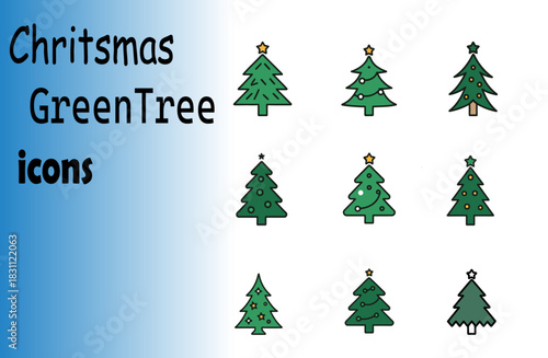 Chritsmas day tree icons