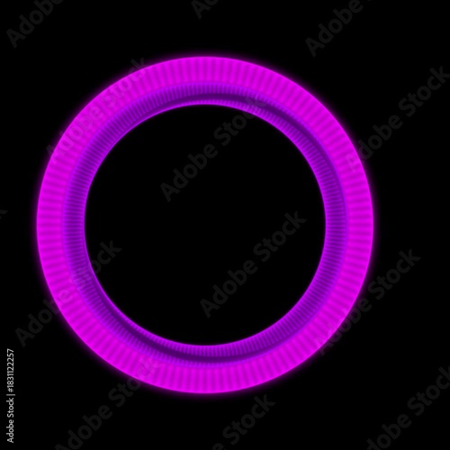 Vibrant Neon Purple Ring Illuminates A Dark Background