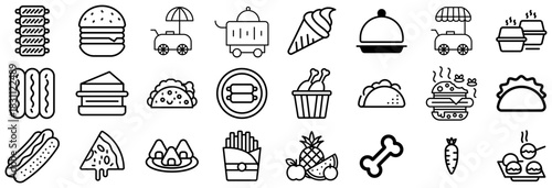 A Collection of Delicious Food and Drink Icons