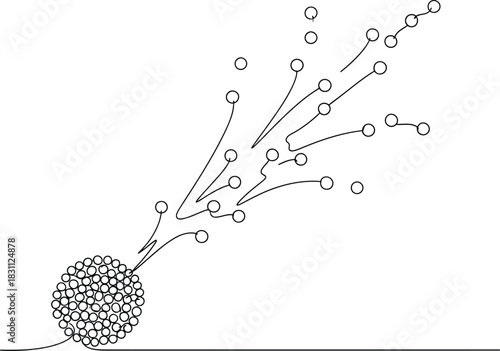 Abstract dispersion graphic concept