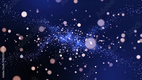 Abstract Cosmic Particles Floating in Deep Space