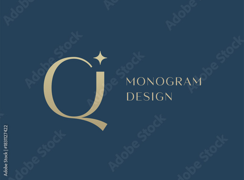 QI letter logo icon design. Classic style luxury initials monogram.
