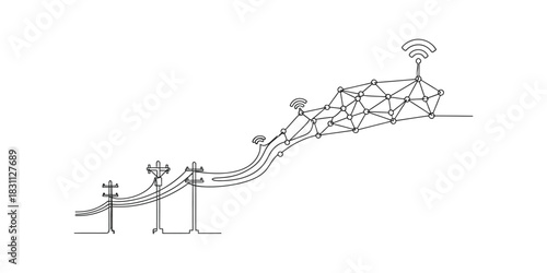 Modern communication network concept