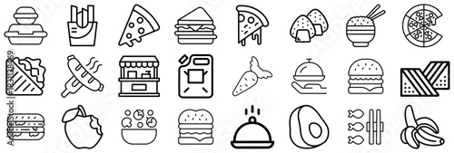 Diverse Food and Drink Icons A Collection of Culinary Delights