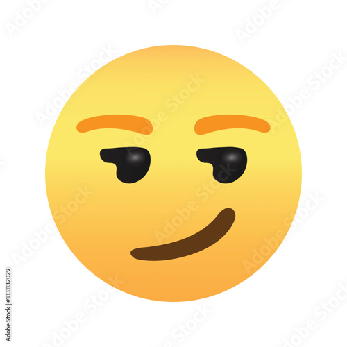 3d Sly face emoji face.	