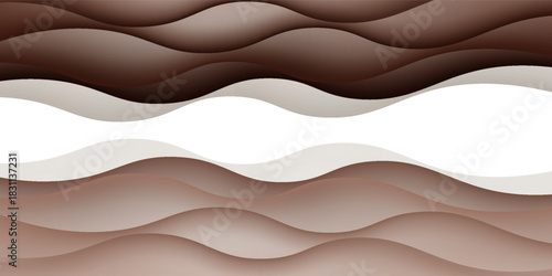 Chocolate and coffee powder, scattered cocoa on a light background. Particles of earth and dust. Brown sand texture.Top view of the cake.