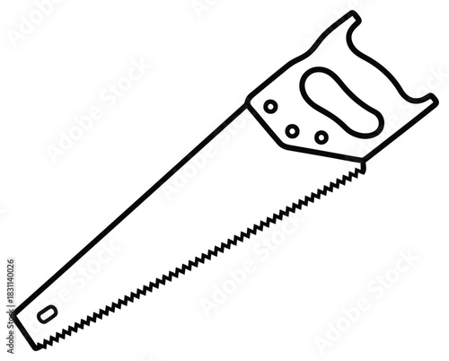 Hand saw woodworking tool construction work