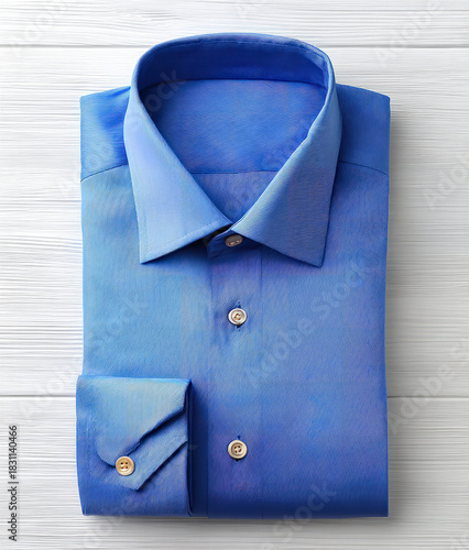 Blue shirt isolated on white