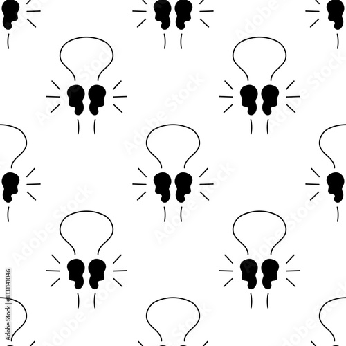 prostatitis seamless pattern isolated on transparent background.